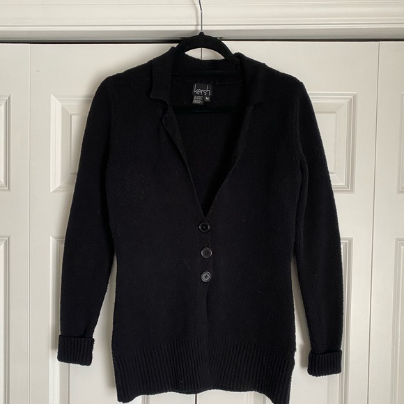 Vintage black boucle sweater - Picture 2 of 8